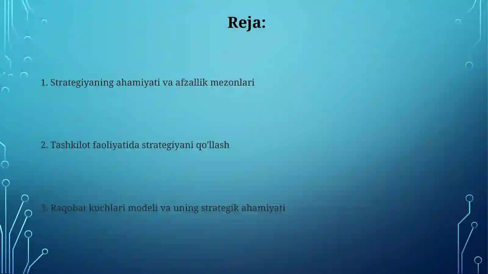 Strategiyaning ahamiyati va afzallik mezonlari 2
