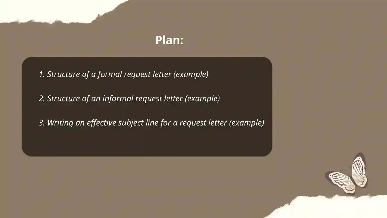 Writing an example of a request letter 2