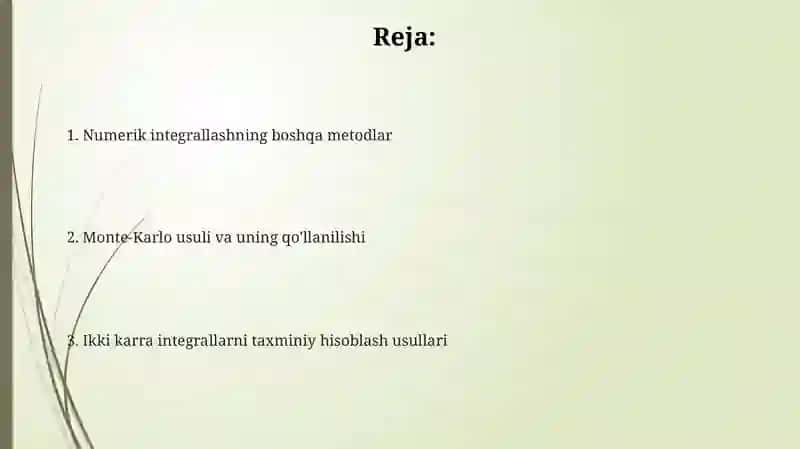 Ikki karrali integrallarni taqribiy hisoblash 2