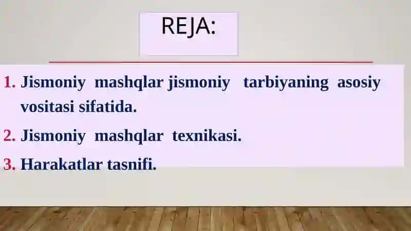 Jismoniy mashqlar va jismoniy tarbiya 2