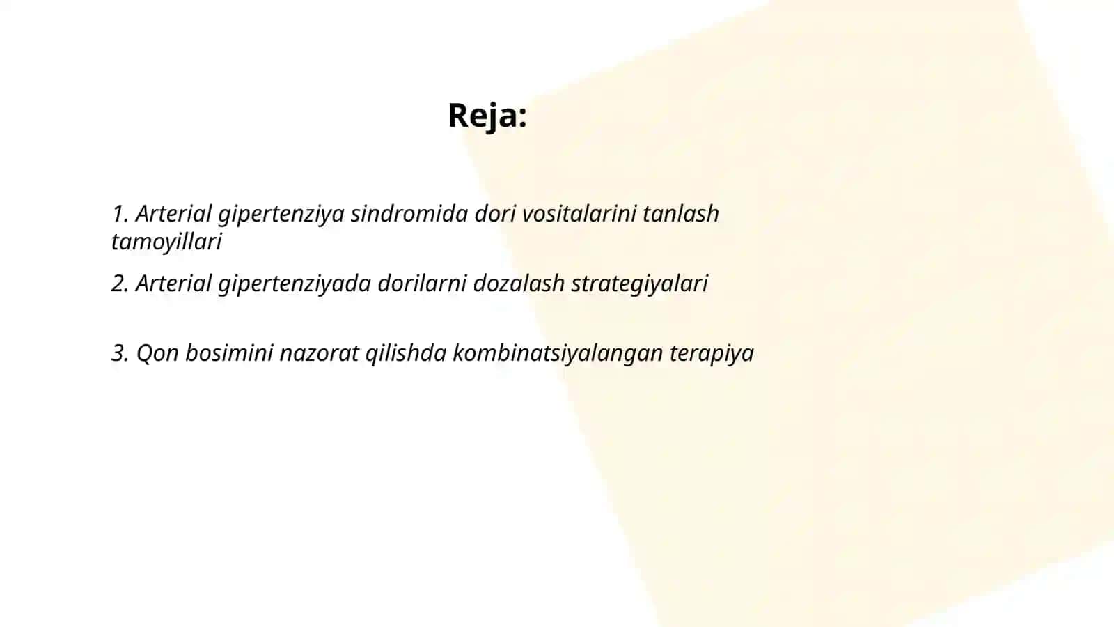 Arterial gipertenziya sindromida dori vositalarini rasional qo'llashga klinik farmokologik yondashuv 2