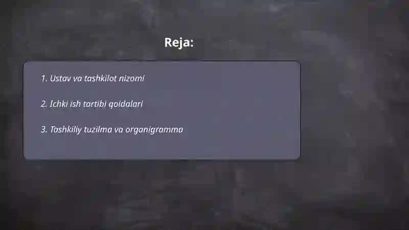 Tashkiliy hujjatlar 2