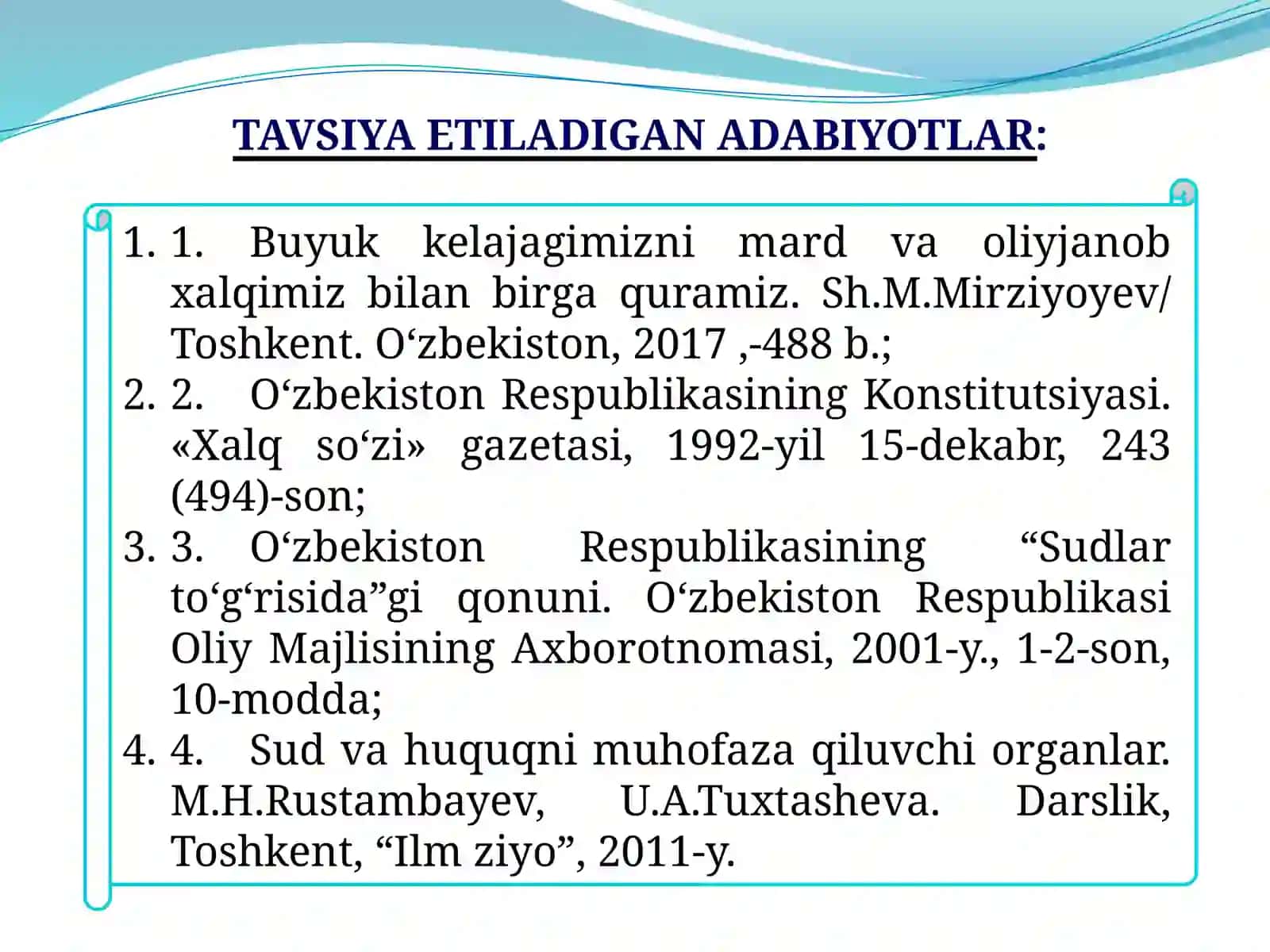 O‘ZBEKISTON RESPUBLIKASINING SUD TIZIMI 2