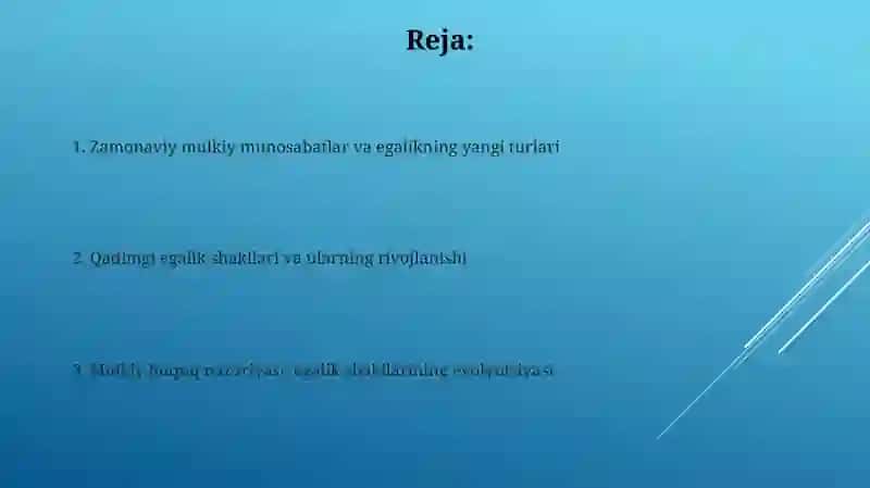 Mulk huquq nazariyasi mulkchilik shakllari evolyutsiyasi 2