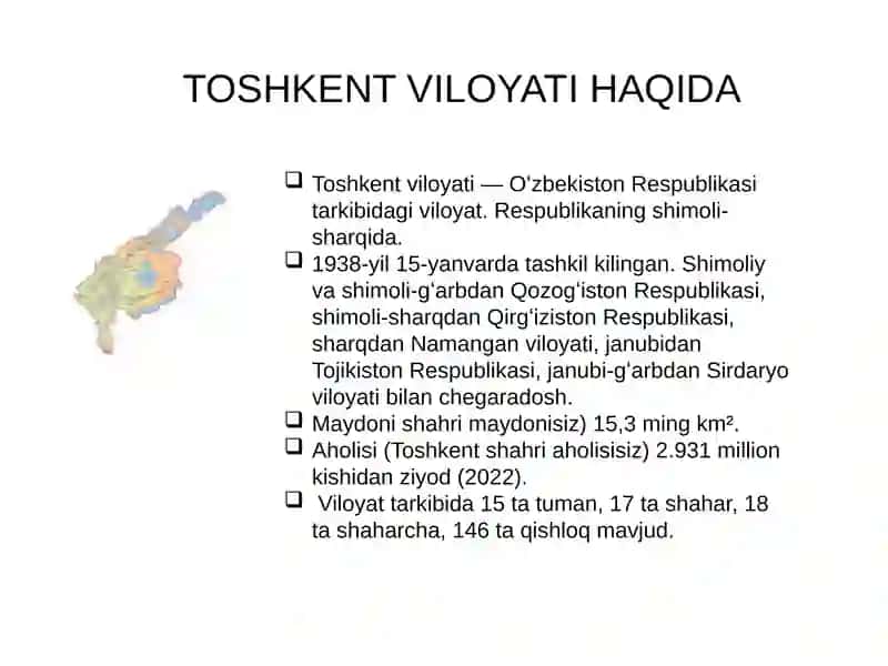 Toshkent Viloyati Sanoati 2