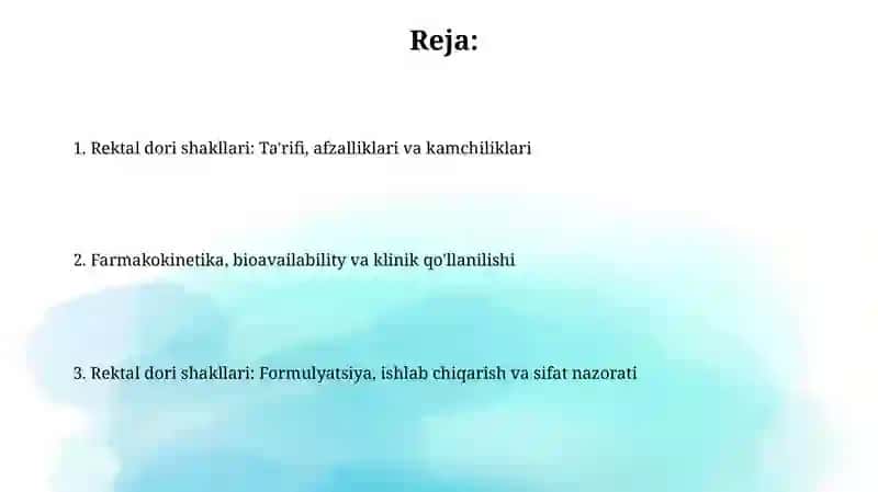Rektal dori shakllari 2