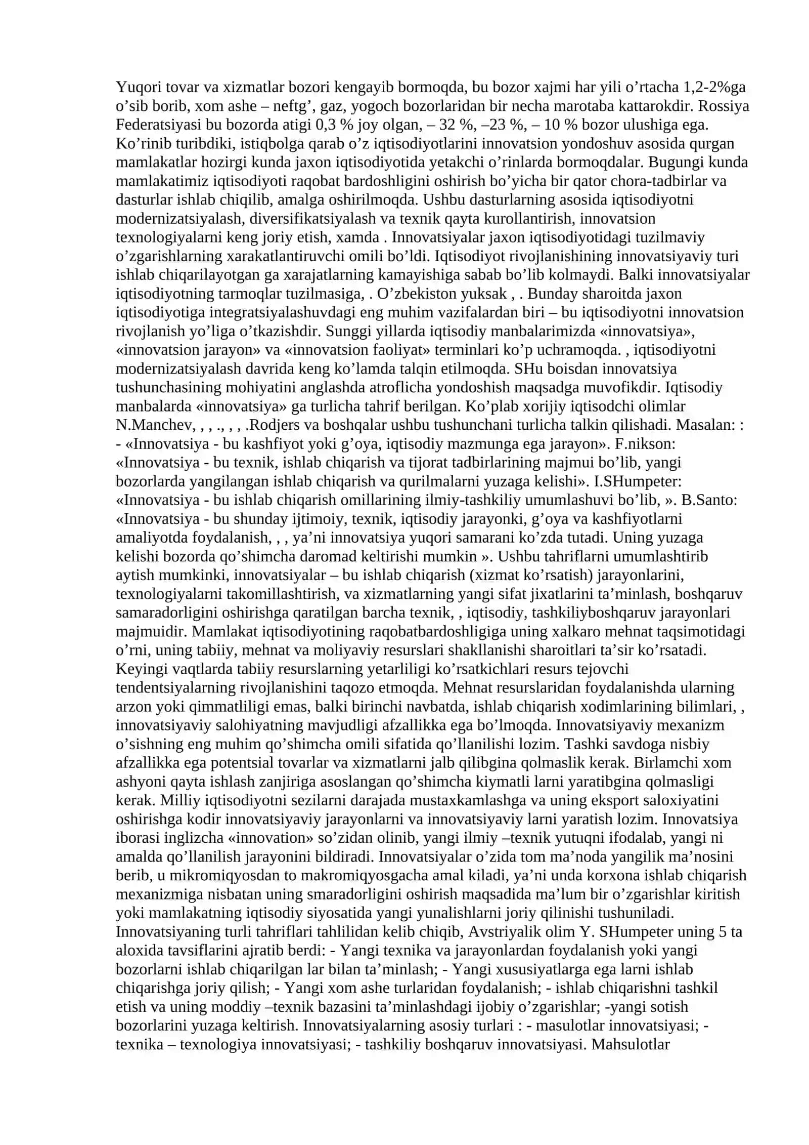 Innovatsion innovatsiya va innovatsioninn foyliyati 2