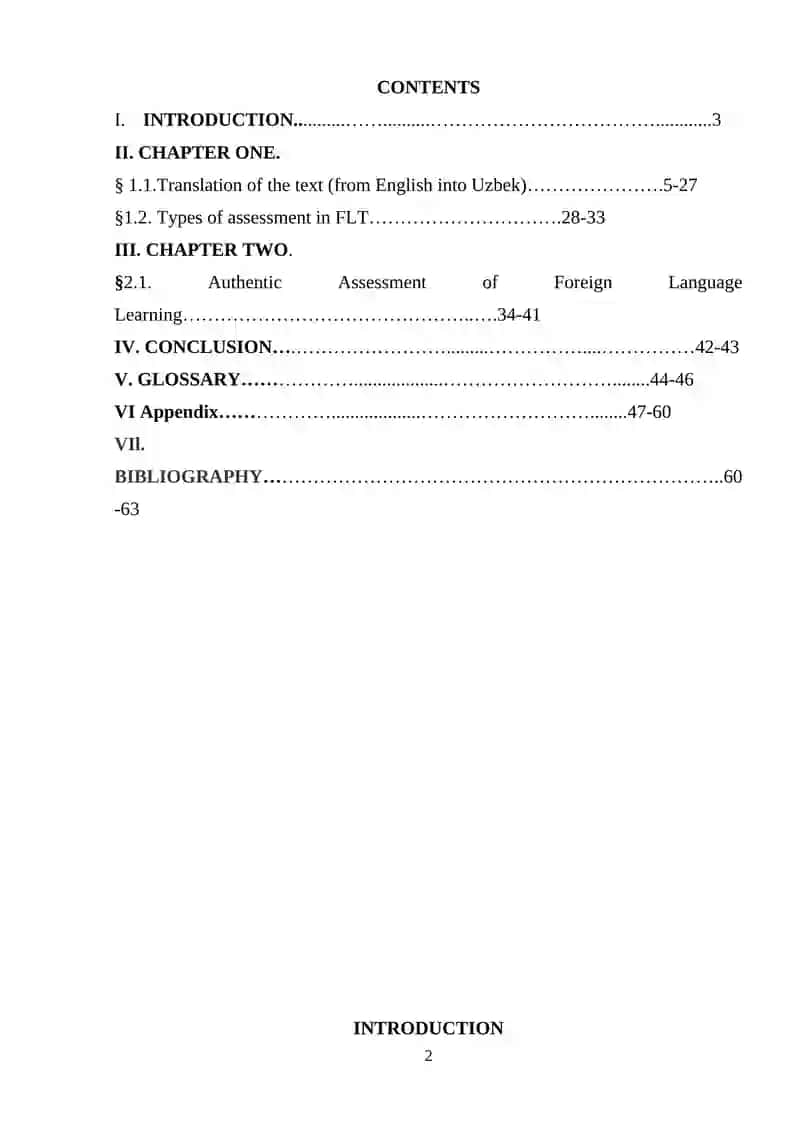 Types of assessment in FLT 2