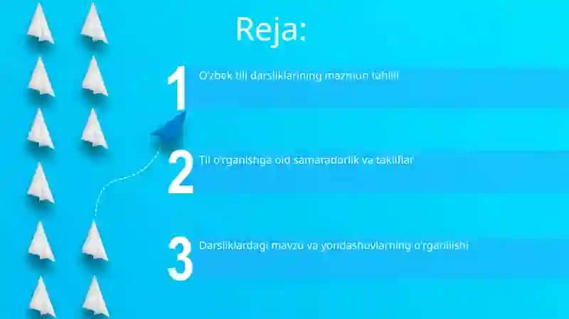 Oʻzbek tili darsliklarining mazmun tahlili 2