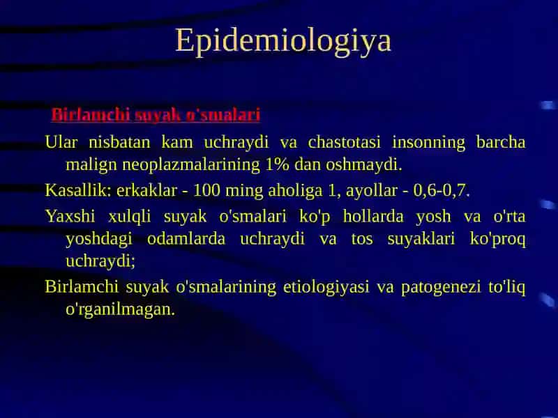 Suyaklarning havfli o'smlari 2