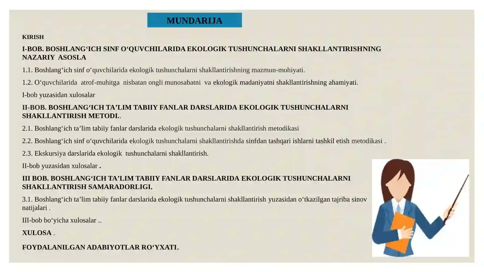 Boshlangʻich taʼlim tabiiy fanlar darslarida ekologik tushunchalarni shakllantirish 2