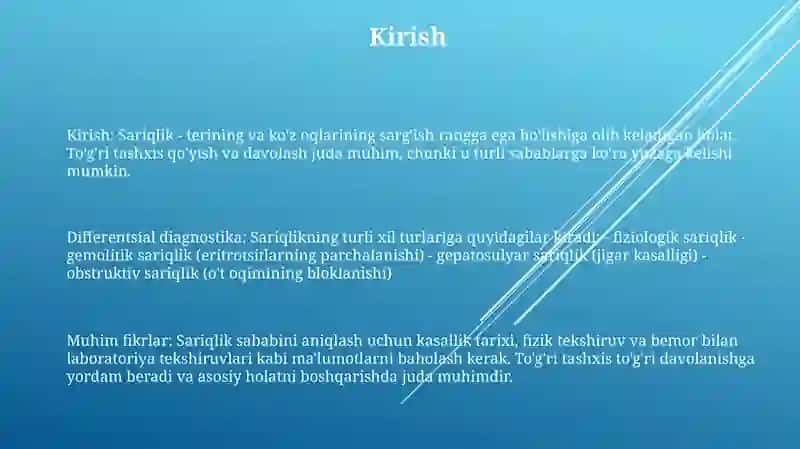 Sariqliklarni Differensial Tashxislash 2