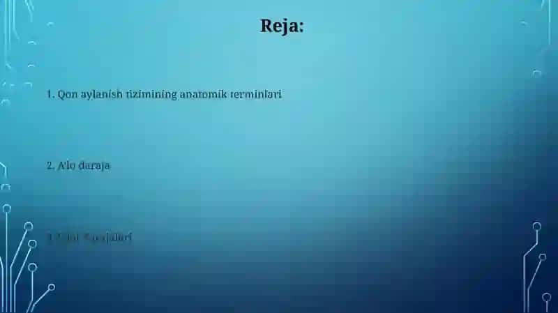 Anatomik Terminologiya va Sifat Darajalari 2