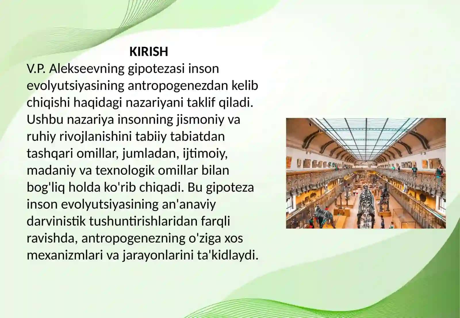 Antropogenezda inson evolyutsion mexanizmining gipotezasi (V.P.Alekseev) 2
