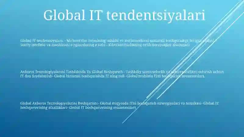 Axborot Texnologiyalarini Tashkilotda Va Global Boshqarish 2