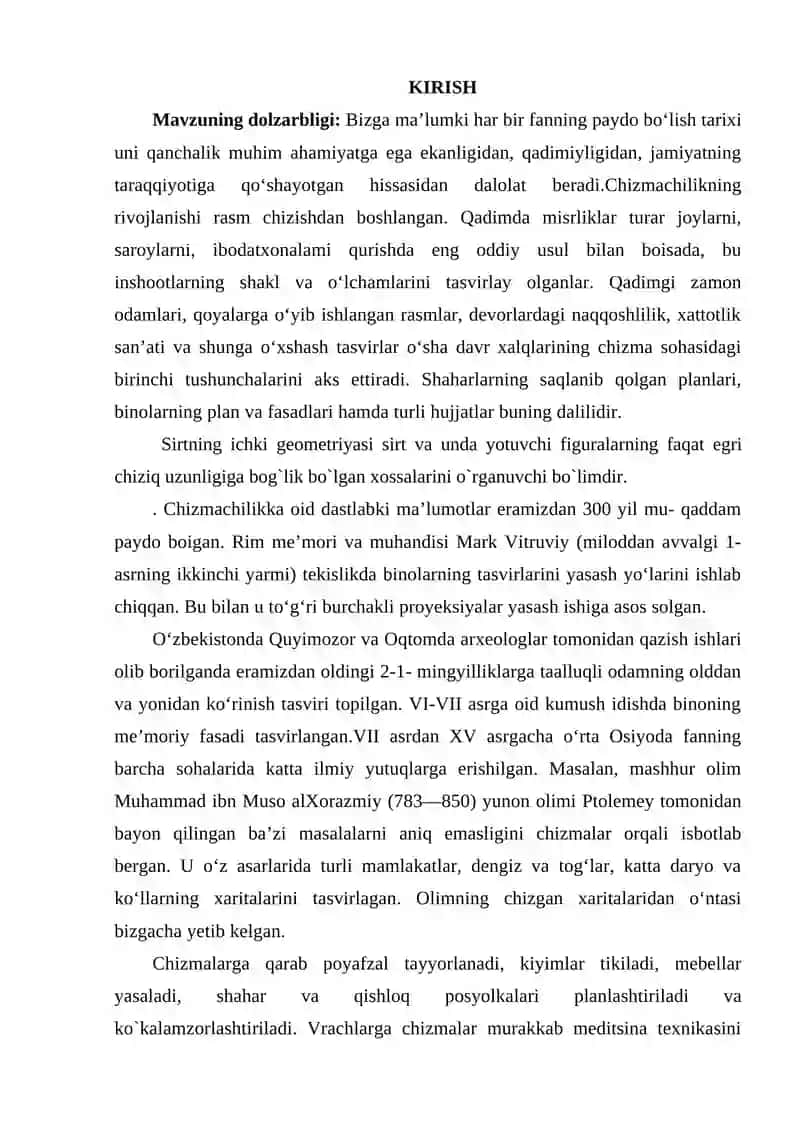 SIRTNING BIRINCHI KVADRATIK FORMASI. SIRT USTIDAGI CHIZIQLAR ORASIDAGI BURCHAK 2