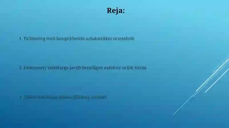 Talim tizimida uzluksizlik 2