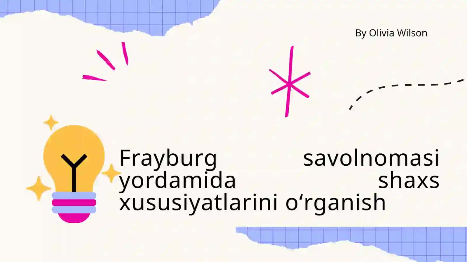 Umumiy Psixodiagnostika fanidan oraliq nazorat ishi 2