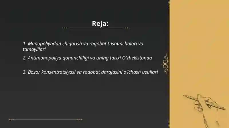Monopolyadan chiqarish va raqobat 2