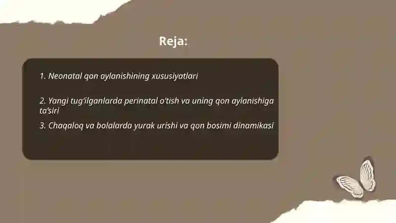 Neonatal qon aylanishining xususiyatlari 2