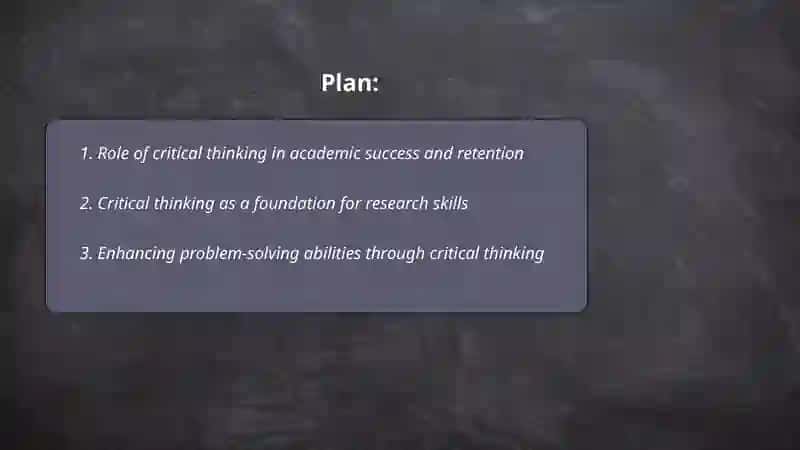 The importance of critical thinking skills in higher education. 2