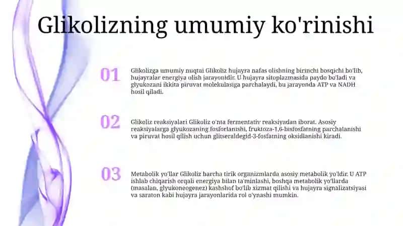 Glikolizning Ayrim Reaksiyalari. Metabolitik Jarayonlarning Asosiy Yo'Llari 2