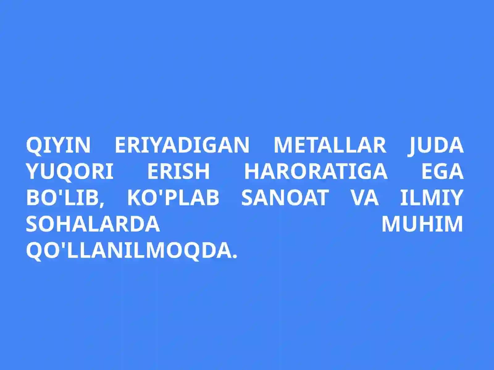 QIYIN ERIYADIGAN METALLAR 2