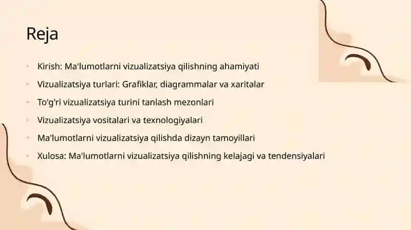 Ma'lumotlarni vizualizatsiya qilish 2