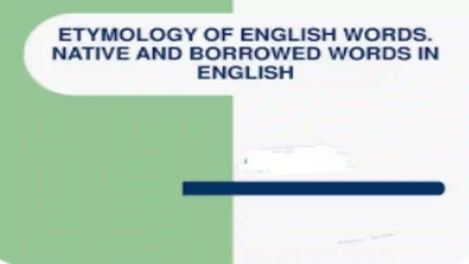Etymology of words 2