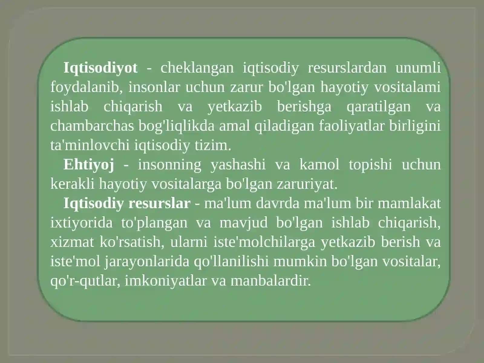 Iqtisodiyotnazariyasi fani 2