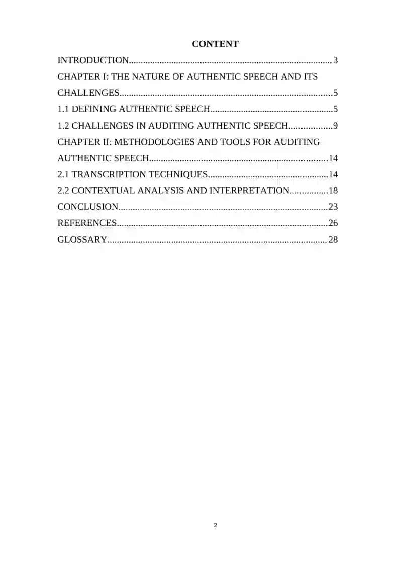 Problems of auditing in authentic speech 2