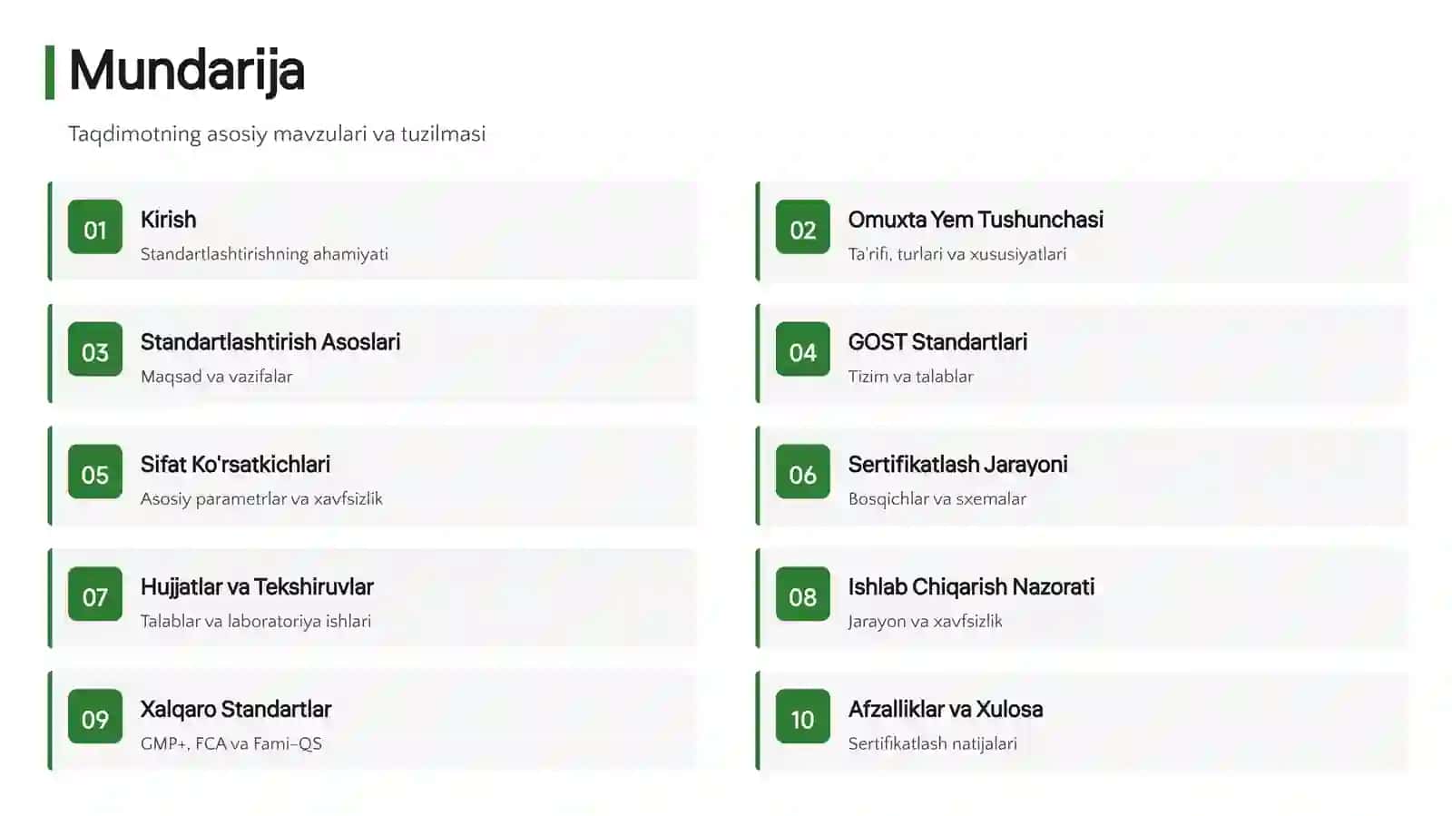 Omuxta Yem Mahsulotlarini 2