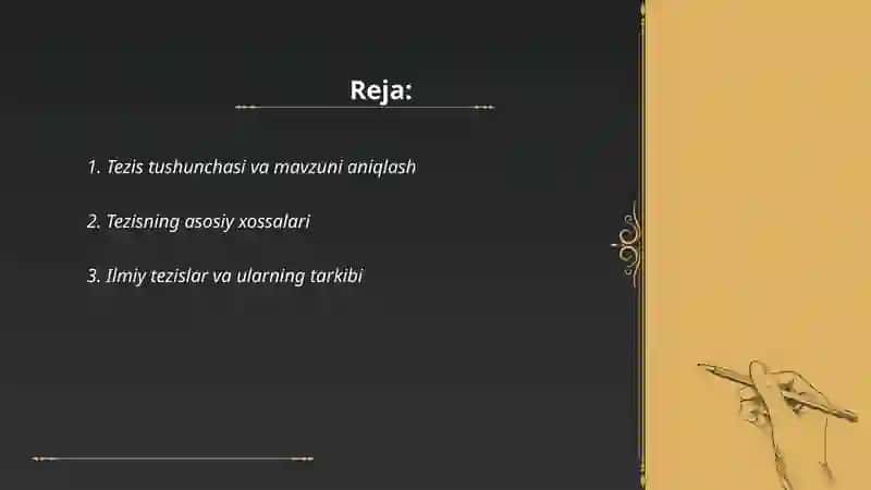 Tezis va uning turlari 2