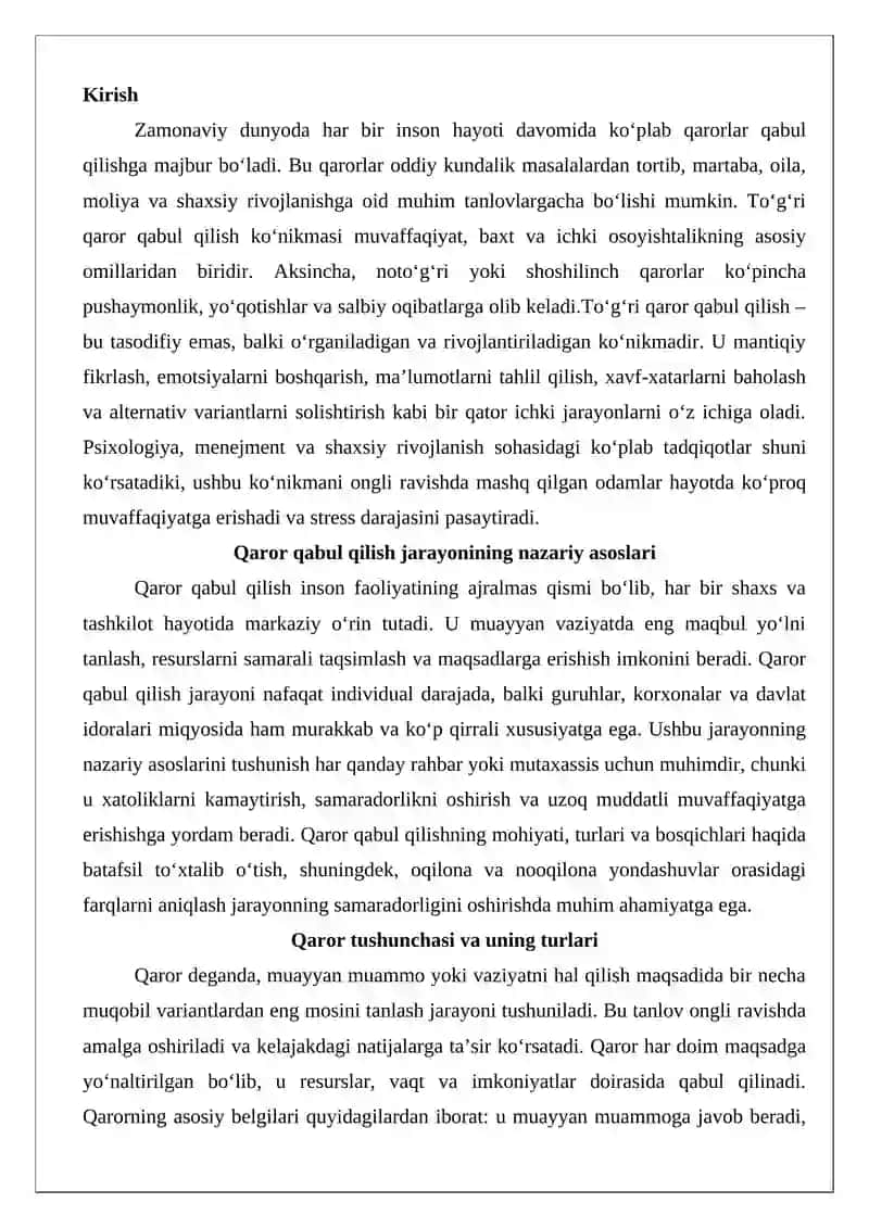 To‘g‘ri qaror qabul qilish ko‘nikmalarini rivojlantirish 2