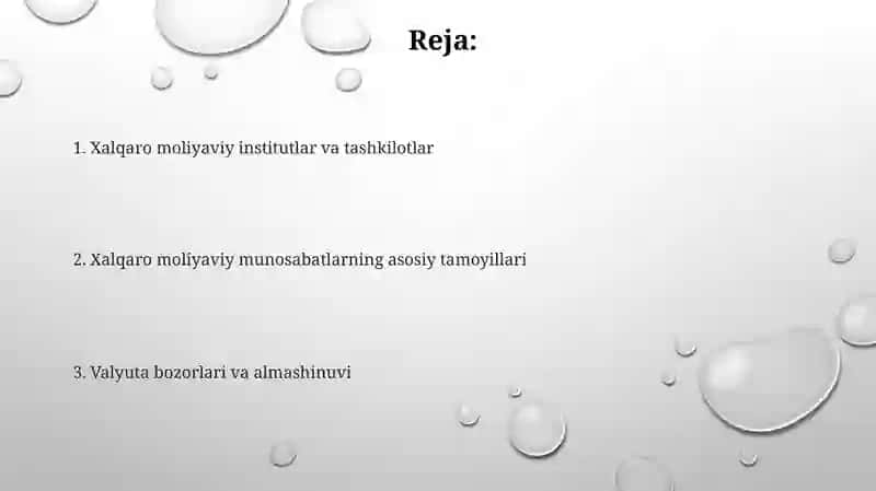 Xalqaro Moliya Bilan Bogliq Muunosabatlar 2