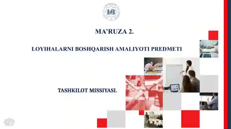 LOYIHALARNI BOSHQARISH AMALIYOTI 2
