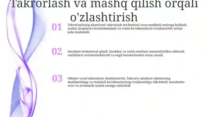 Faoliyatning O'Zlashtirilishi Va Malakalarni Egallash 2