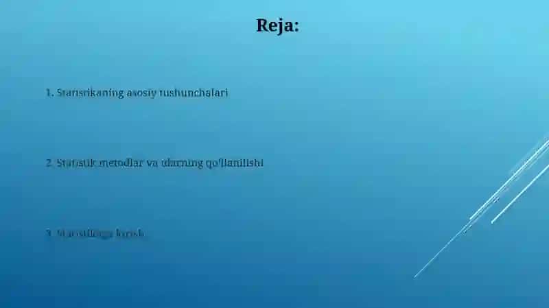 Statistika faniga kirish 2