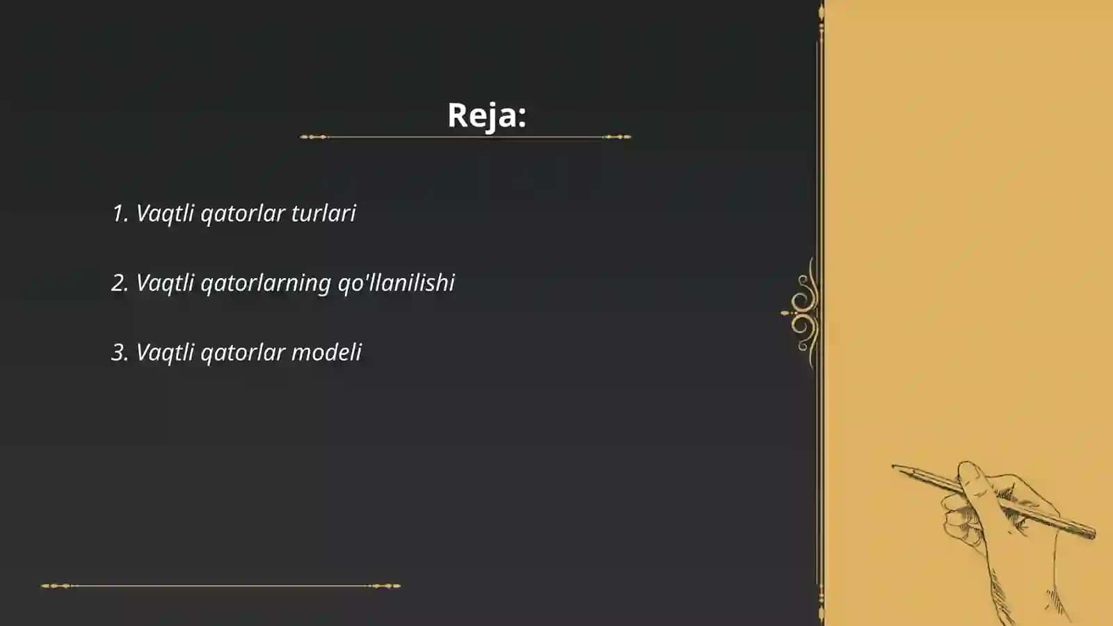 Vaqtli qatorlar 2