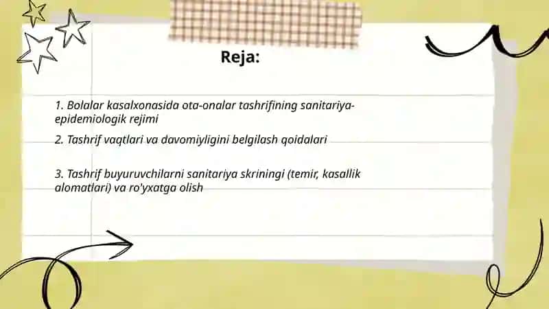 Bolalar kasalxonasining sanitar epidemiologik rejimi 2