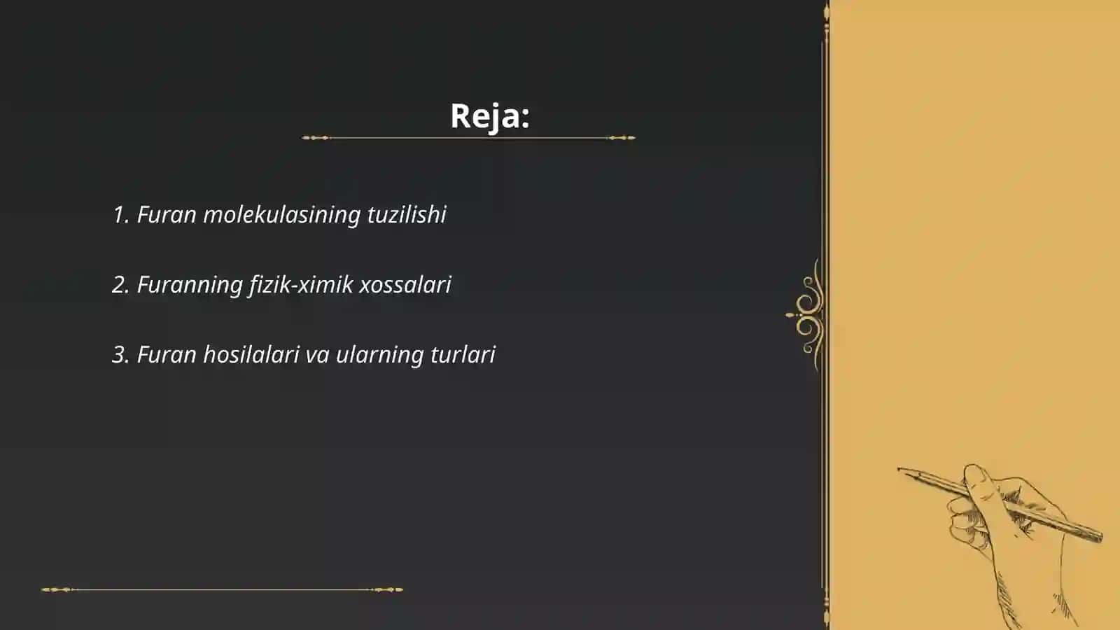 Furan xossalari 2