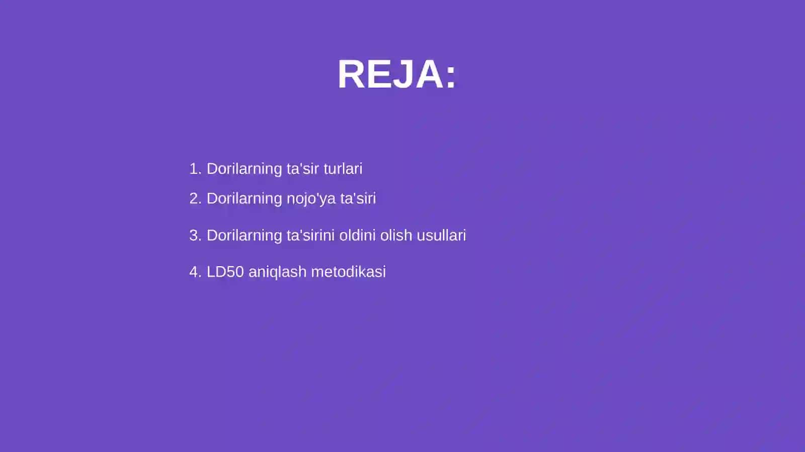 Dorilarning ta'sir turlari 2