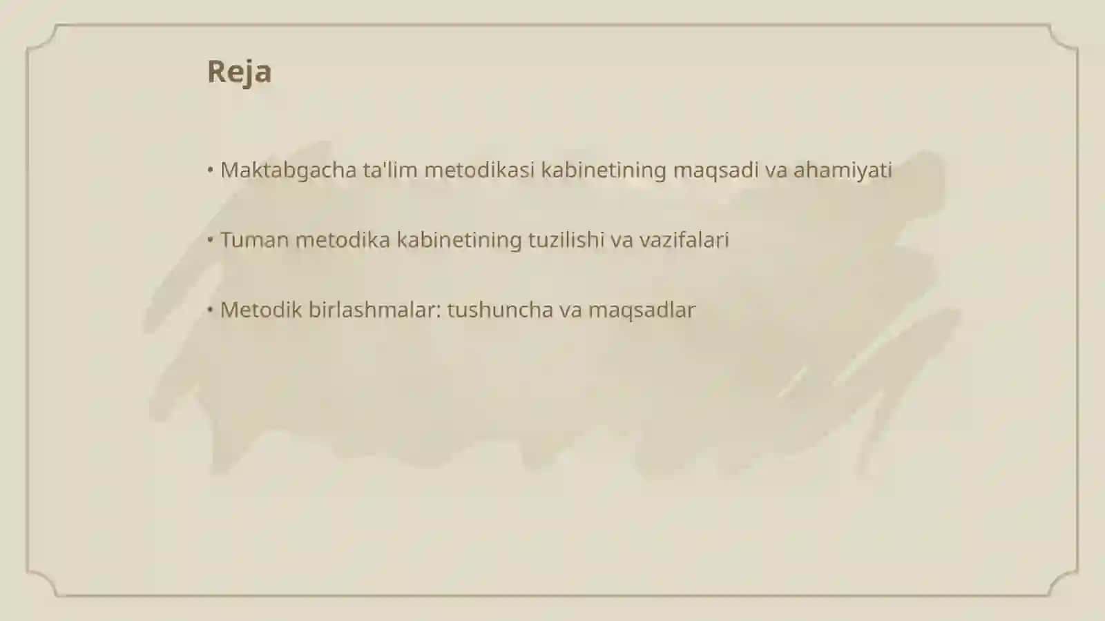 Respublika maktabgacha ta'lim mnetodikasi kabinetining tuzilishi а vazifalari 2