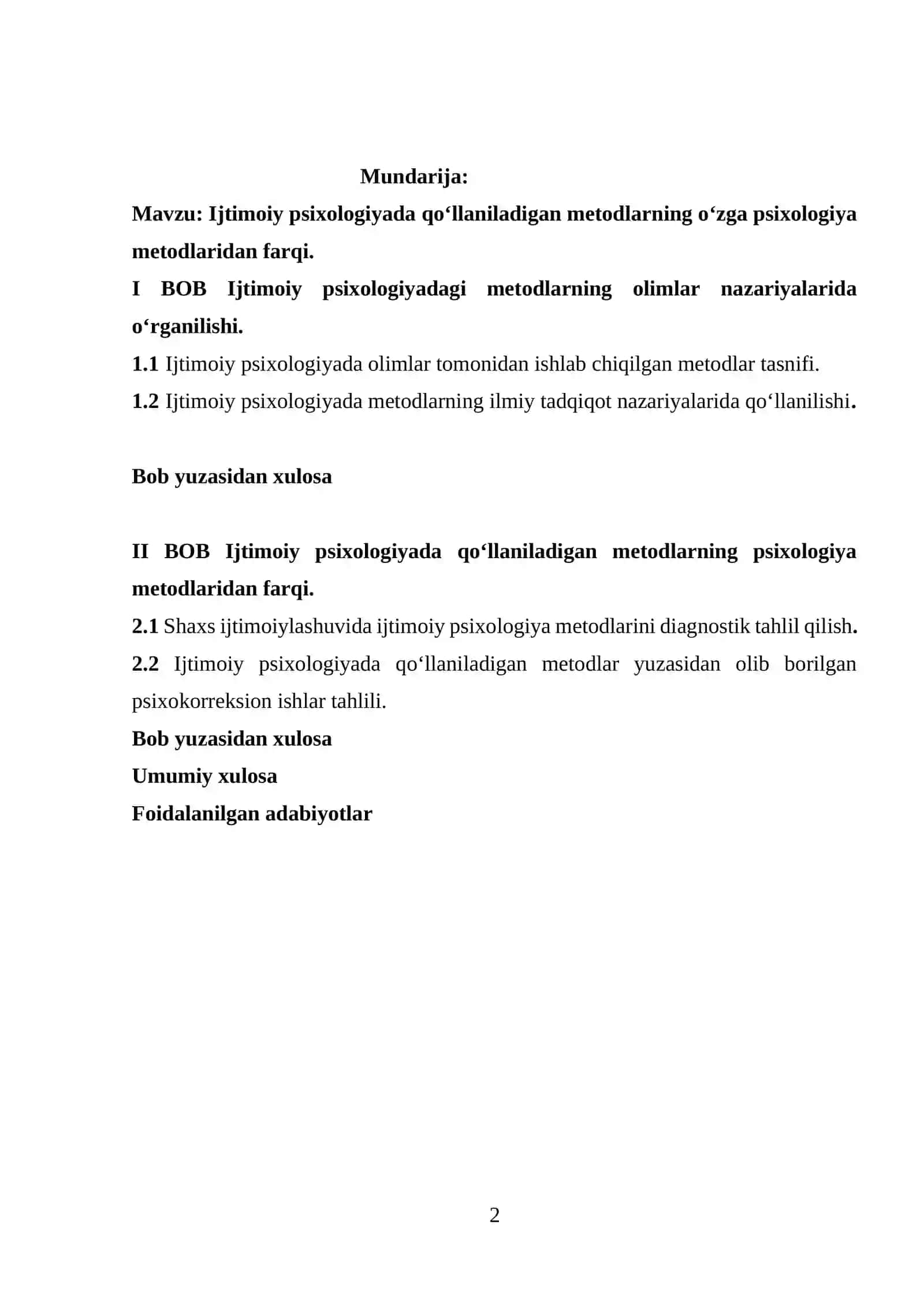 Ijtimoiy psixologiyada qoʻllaniladigan metodlarning oʻzga psixologiya metodlaridan farqi 2