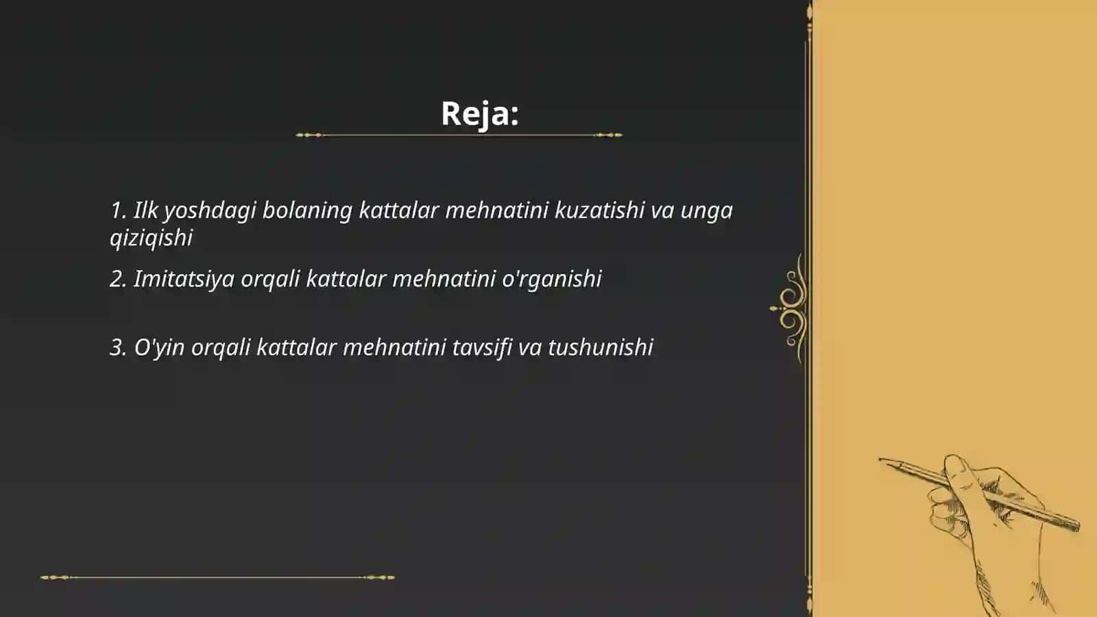 Ilk yoshdagi bolaning kattalar mehnatiga munosabati 2