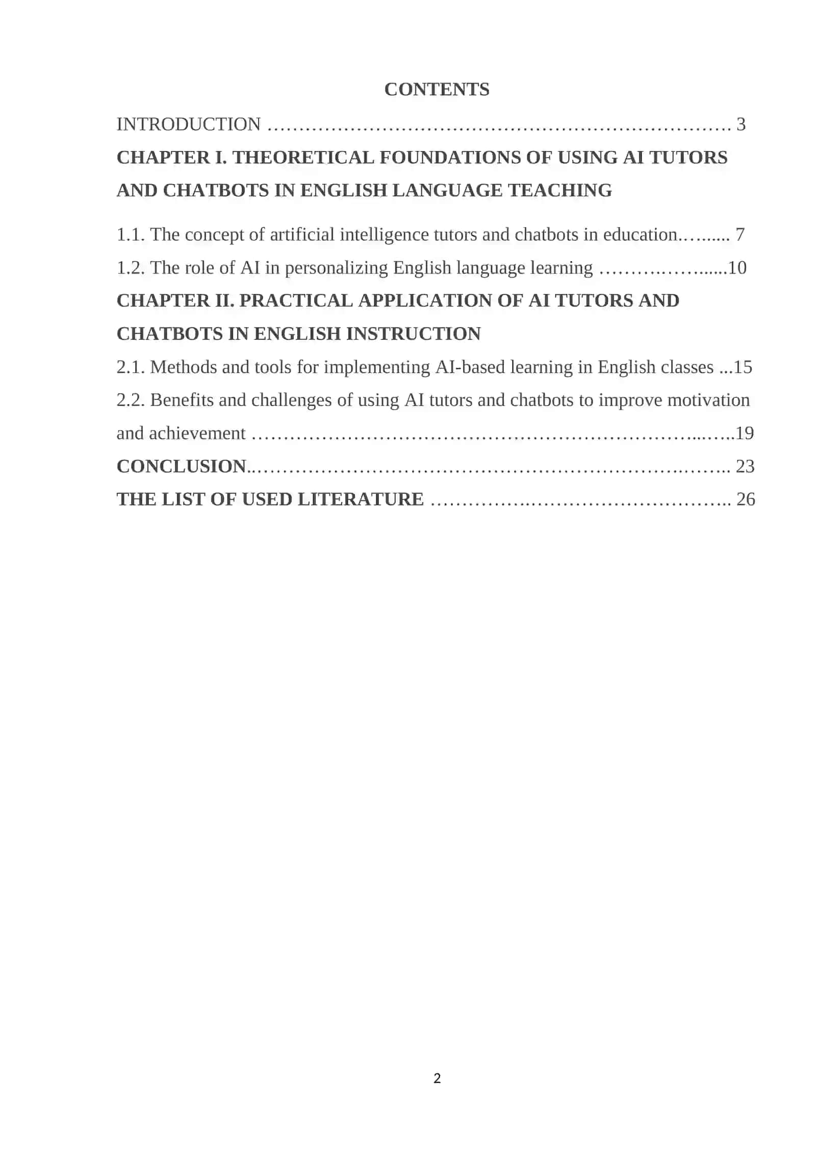 COURSEWORK: ARTIFICIAL INTELLIGENCE (AI) TUTORS AND CHATBOTS 2