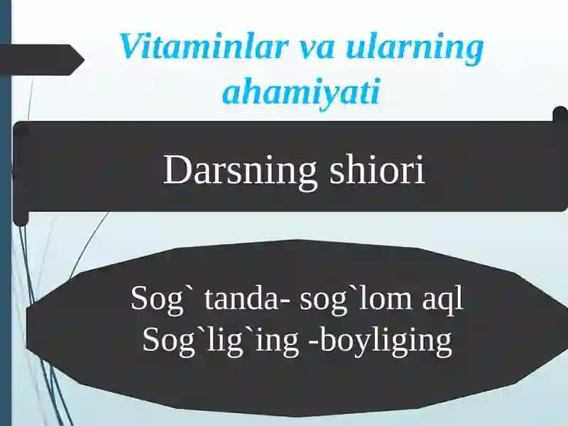 Vitaminlar va ularning ahamiyati 2