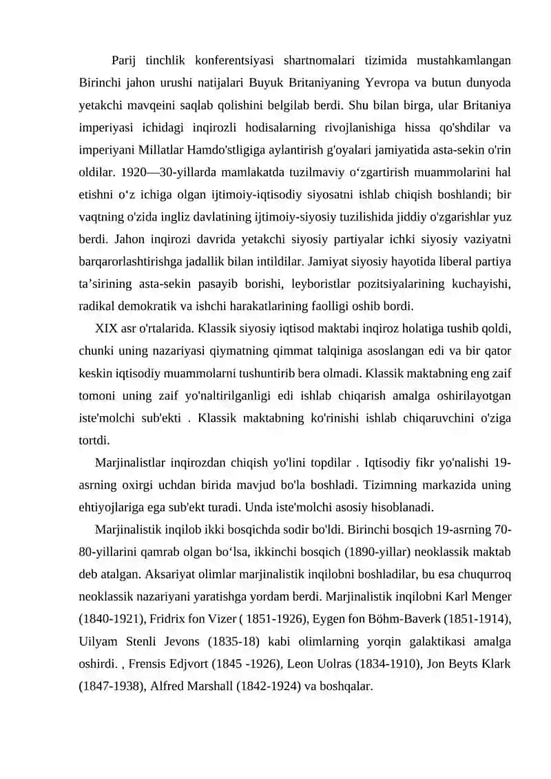 J.B. Klarkning iqtisod nazariyalari 2