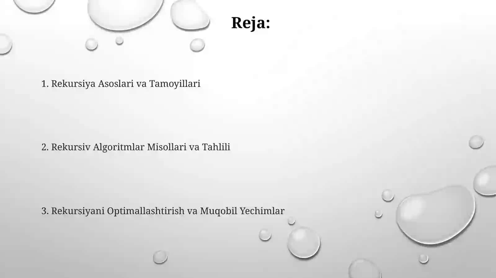 Rekursiv funksiyalar 2