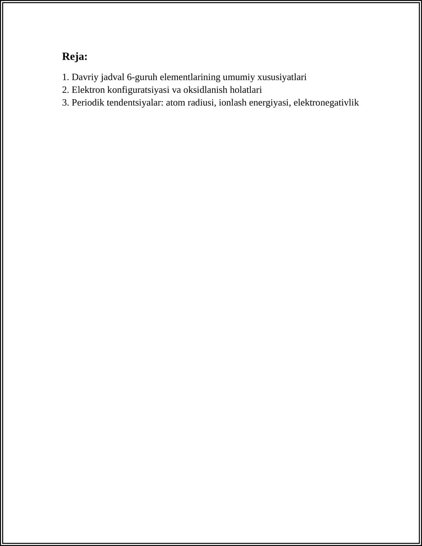 DAVRIY JADVALNING 6-GURUH ELEMENTLARI 2